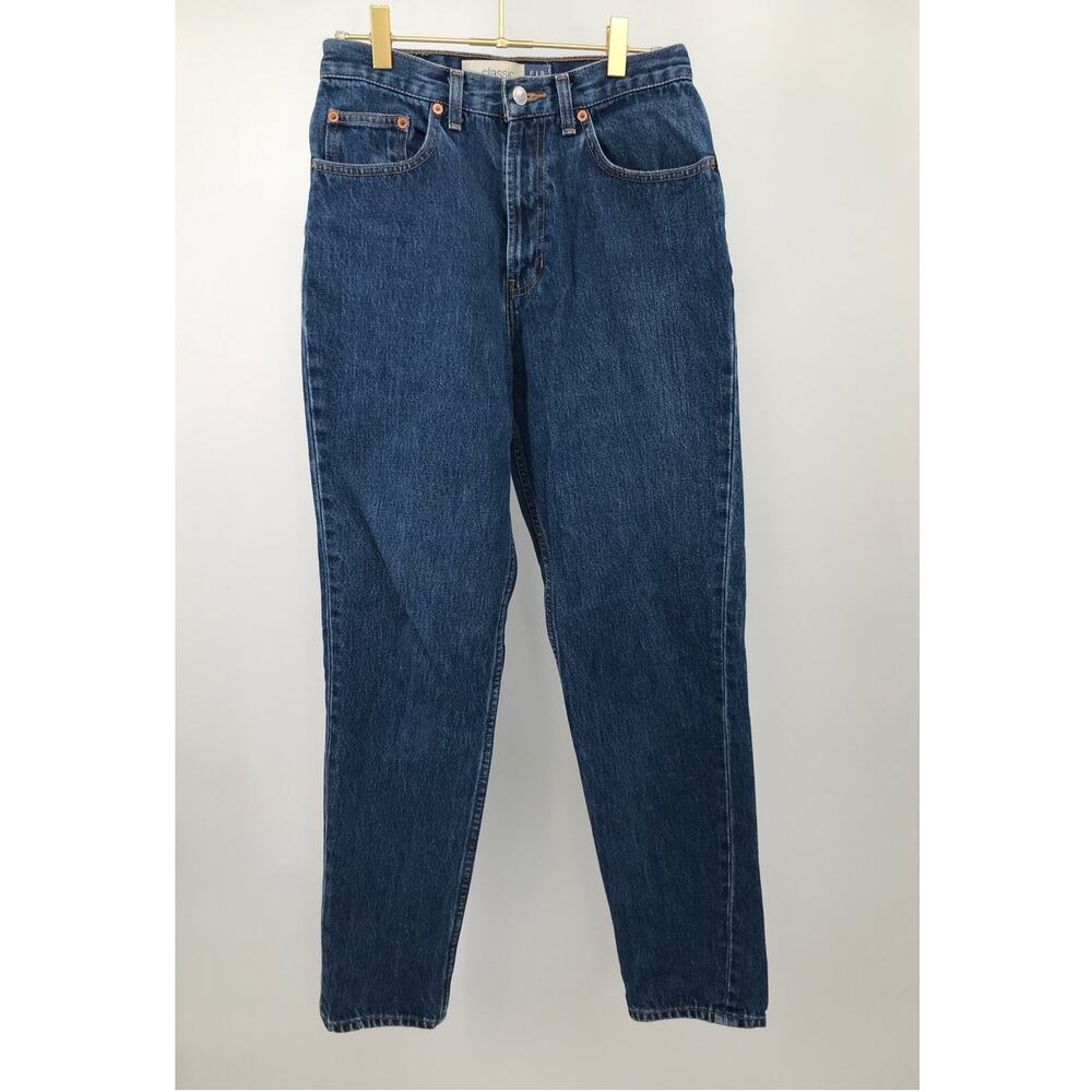 Gap Vintage Medium Wash High Rise Classic Fit Jeans Womens 8